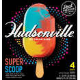 thumbnail image 1 of Hudsonville Super Scoop Ice Cream Bars, 12 fl oz, 4 Count, 1 of 5