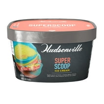 Hudsonville Super Scoop Ice Cream, Black Cherry, Blue Moon and Original Vanilla, Single Pack, 48 fl oz