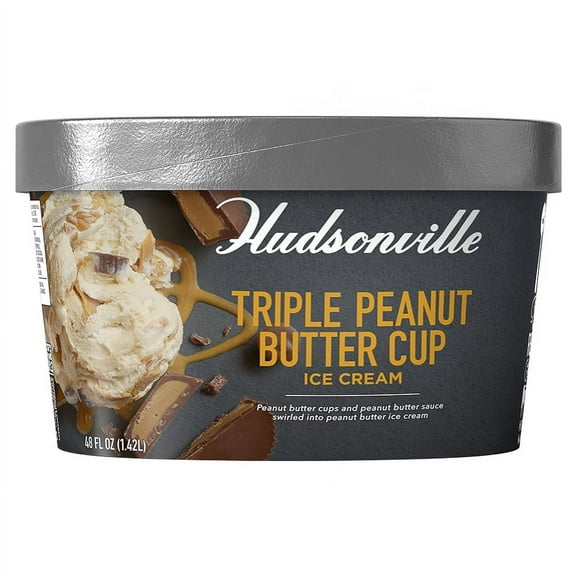 Hudsonville Triple Peanut Butter Cup Ice Cream, 48 fl oz, 1 Count
