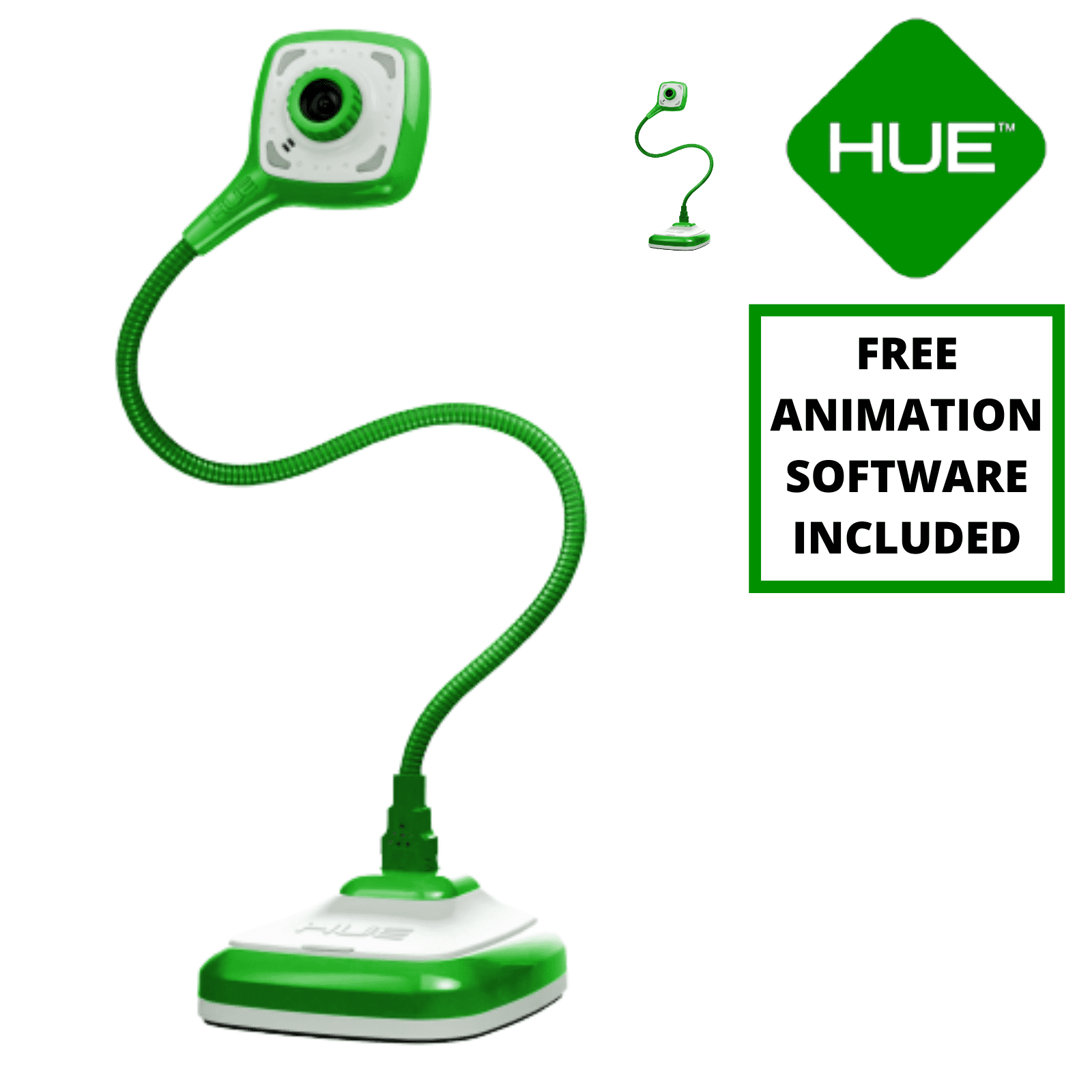 Hue HD Pro USB Camera Document Camera for Windows, macOs and Chrome OS with  Motion Animation Kit, Wireless Webcam (Green) | 4k Classroom Visual