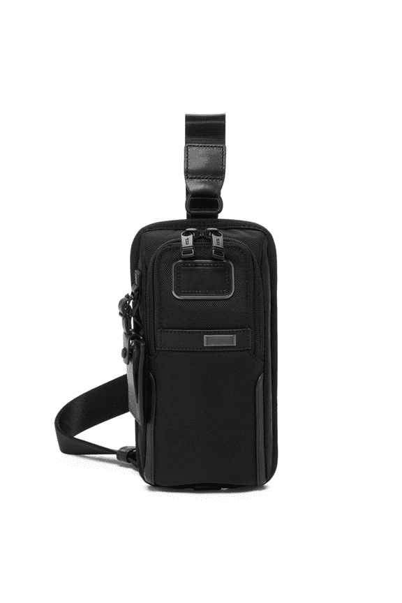 Alpha 3 Series Men's Compact Sling Ballistic Nylon Sling Bag, Black