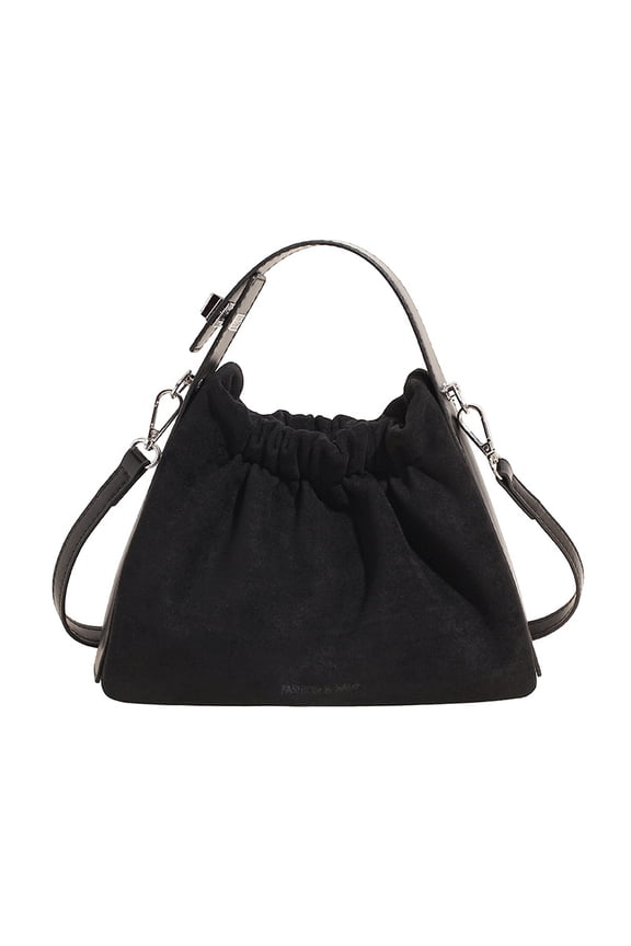 Suede Crossbody bags for Women Crossbody Purse Shoulder Bag Handbag, Black