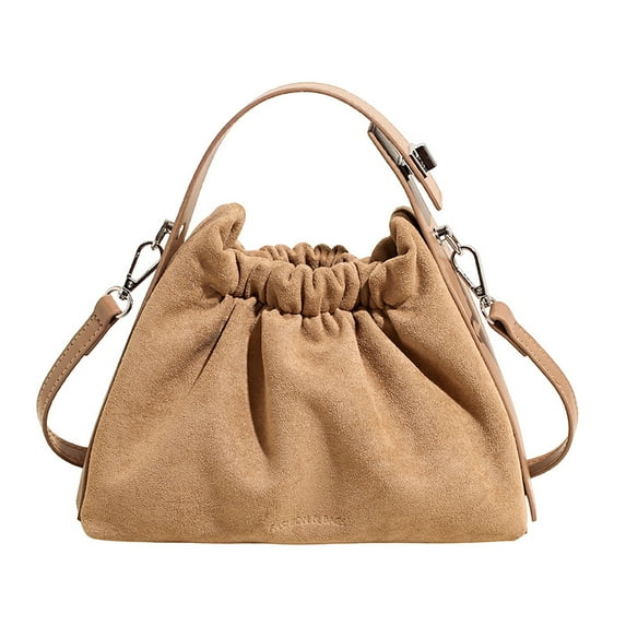 Hue & Hold Suede Crossbody bags for Women Crossbody Purse Shoulder Bag Handbag, Dark Khaki