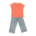 thumbnail image 1 of Hue Ladies Cooling Capri 2 Piece Colorful Prints V-Neck Pajama Set (Strawberry Ice, XXL), 1 of 1
