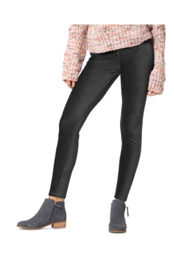 Stretch Fit Black Corduroy Pocket Fashion Leggings S