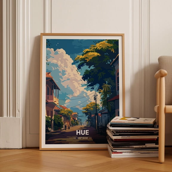 Hue Vietnam Asian Street Scene Wall Decor