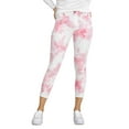 thumbnail image 1 of Hue Women’s Mod Modern High Rise Tie-Dye Skimmer Denim Leggings, Pink, X-Large, 1 of 2
