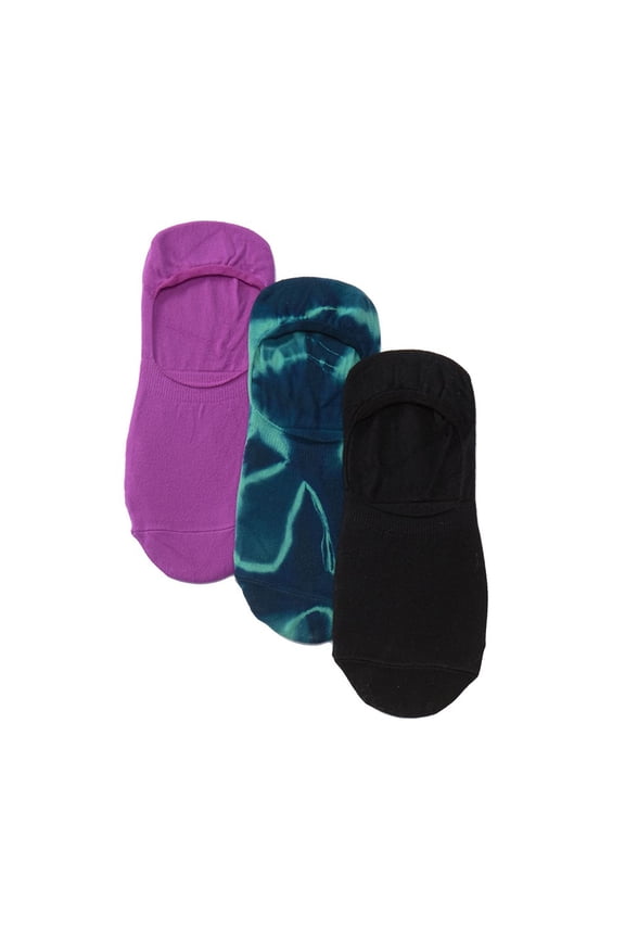 Women's 3-Pk. Tie-Dyed Hidden Liner Socks (Pacific Pack, One Size)