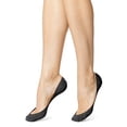thumbnail image 1 of Hue Women's Cool Contours Low Cut Liners, Black, S/M, 1 of 2