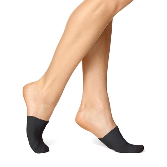 Hue Women's Cotton Toe Topper, Black, Medium