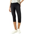 thumbnail image 1 of Hue Women's Game Changing Hi-Rise Capri Denim Leggings Black Size 19, 1 of 3