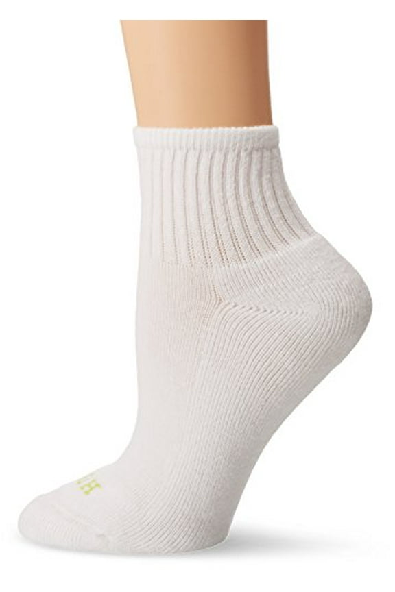 Women's Mini Crew Sock 6-Pack, White, One Size
