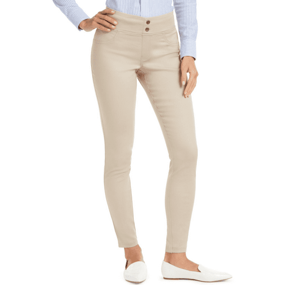 Hue Women’s Original Smoothing Denim Leggings, Tan, Small