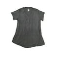 thumbnail image 1 of Hue Women's Short Sleeve Hi-Lo Perfect Legging Tagless Tee (Black, XL), 1 of 2