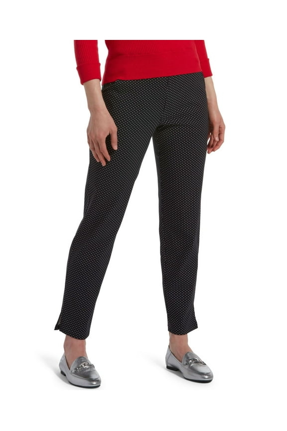 Women's Temp Tech Dot-Print Trouser Leggings (Black, S)