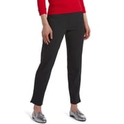 Hue Womens Temp Tech Dot-Print Trouser Leggings Black, S