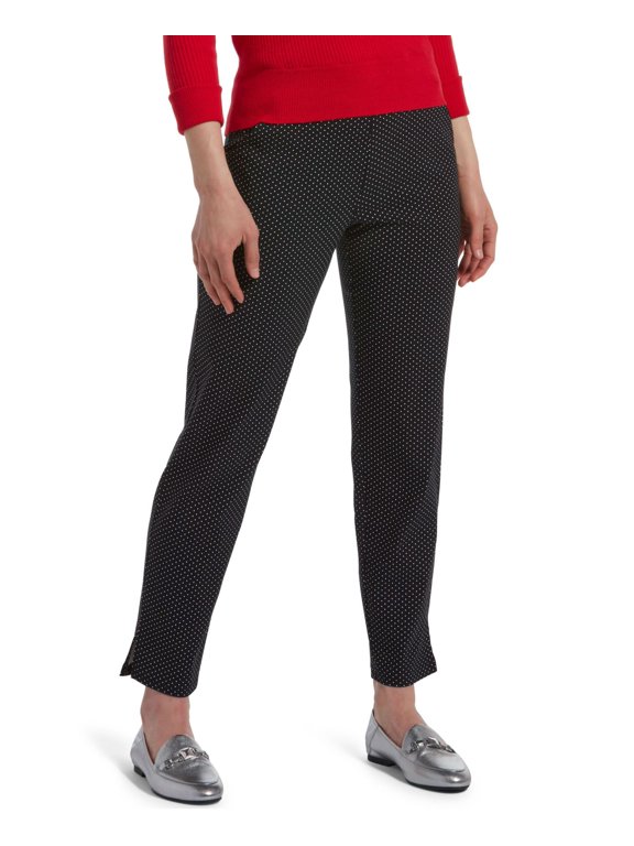 Women's Temp Tech Dot-Print Trouser Leggings (Black, S)