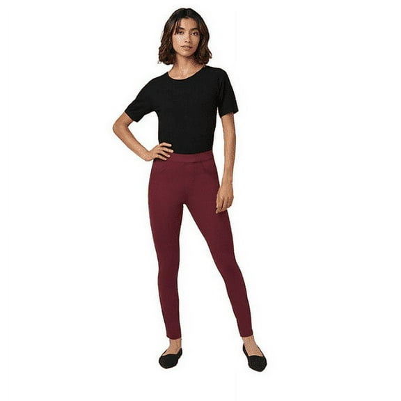 Hue Women's Zinfandel Red Small High Rise Denim Legging