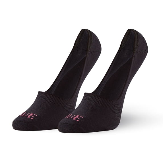 Hue Women's Black Cushioned Sneaker Liner Socks 1 Pair One Size