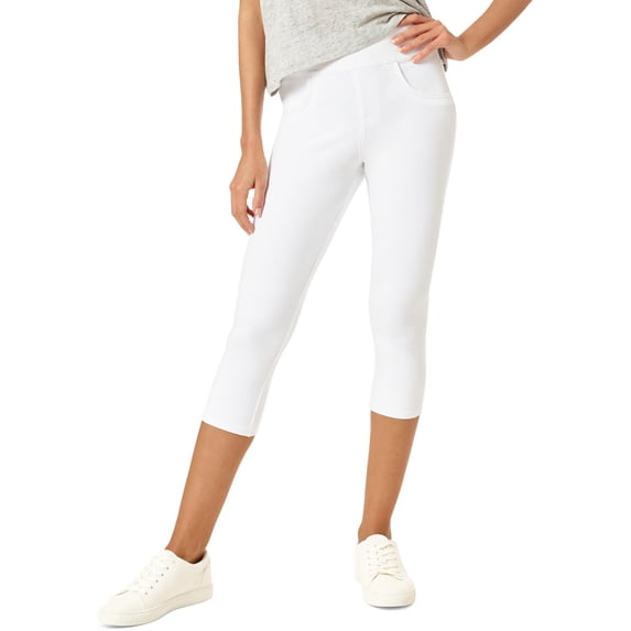 Hue Womens Game Changing High Rise Knit Capri Pants
