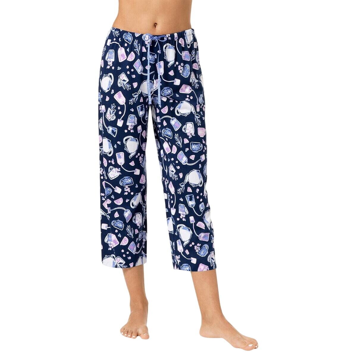 Hue Womens Pajama Capris HUE Women's SleepWell Basic Printed Knit