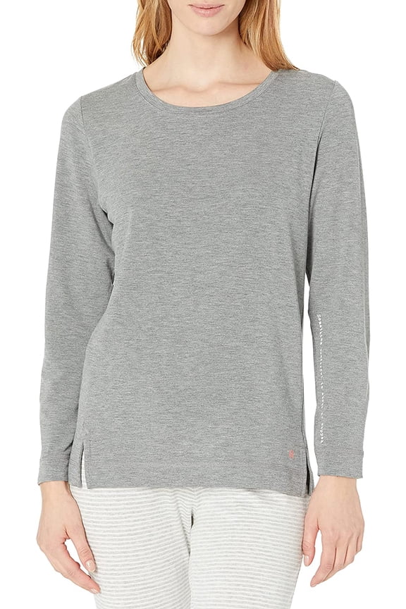 womens Heather Basic Lounge T-Shirt, m, Gray