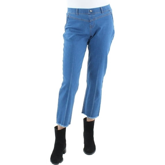Hue Womens Straight Leg Cropped Jeggings