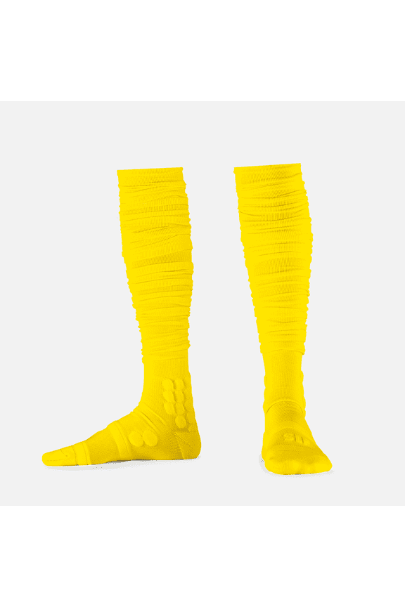 Hue Yellow Football Padded Long Socks