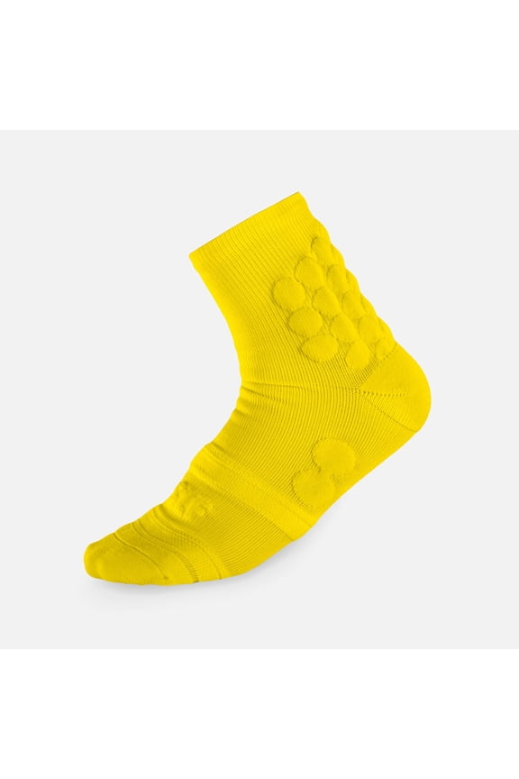 Hue Yellow Football Padded Short Socks