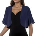 thumbnail image 1 of Hueihxs Women's Summer Casual Cardigans Fashion Lightweight Mesh Irregular Short Sleeve Loose Open Front Cardigan Beach Holiday Cardigan, 1 of 5