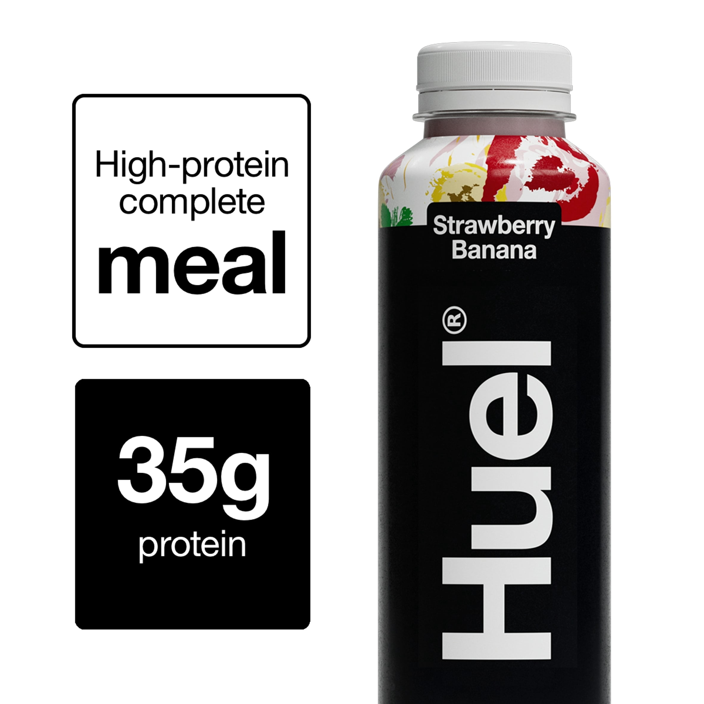 Huel Black Edition Ready to Drink Strawberry & Banana 500ml, Imported from Britain