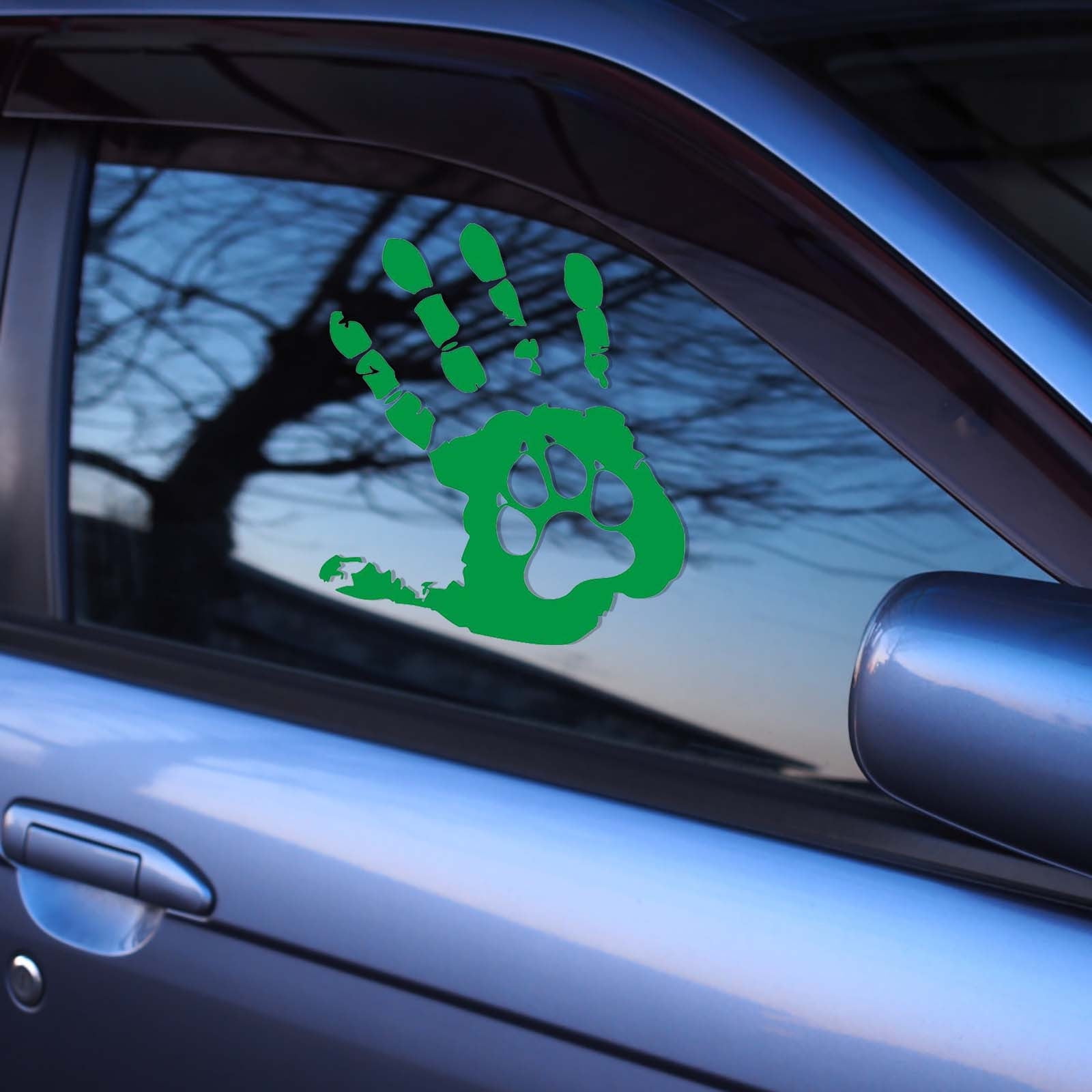 Huellas de manos divertidas y suela de perro del pie Vinilo Cars.Auto