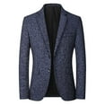 thumbnail image 1 of Hueook Blazers for Men Big and Tall Men's Casual Single-breasted Fashion Suit Business Casual Suit Wool Coat Clearance Long Sleeve Jacket Tops Men Fashion, 1 of 2