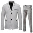 thumbnail image 1 of Hueook Blazers for Men Big Tall Clearance Men's Two Piece Suit Long Sleeve Business Wedding Party Jacket Vest Pants Coats for Men, 1 of 7