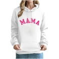 thumbnail image 1 of Hueook Boho Tops for Women Printed Off Shoulder Sleeves Long Sleeved Hooded Sweatshirt White XL, 1 of 4
