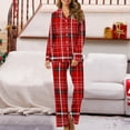 thumbnail image 1 of Hueook Christmas Pajamas for Women Women's Christmas Printed Pajama Set for Daily Home Wear with Pocket Multicolor XL, 1 of 8