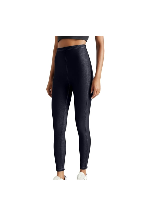 Elastic Plus Size Yoga Pants for Women Women's Solid Color Thick Oversized Imitation Denim Bottom Pants Blue L