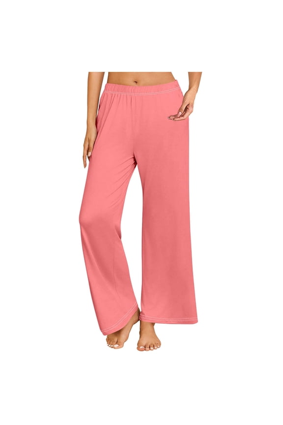 Elegant Chinos Pants Women'S Christmas Straight Casual Fashion Pyjamas and Trousers Watermelon Red S