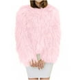 thumbnail image 1 of Hueook Faux Fur Vest Women Winter Solid Color Casual Extended Warm Jacket Pink M, 1 of 5