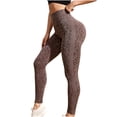 thumbnail image 1 of Hueook Fleece Lined Leggings Women Women's New Thread Seamless Tight High Waist Sports Yoga Pants Coffee L, 1 of 7