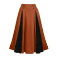 thumbnail image 1 of Hueook Halloween Skirts for Women Plus Size Fashion Gothic Dress Splicing Sexy Split Half Length Skirt Clearance, 1 of 4