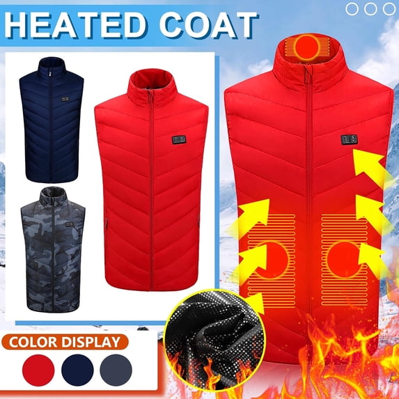 Hueook Heated Vest Women Heated Vest For Men Plus Size Heated for Men and Women Control 9 Heating Heated Winter Heating Black 4X