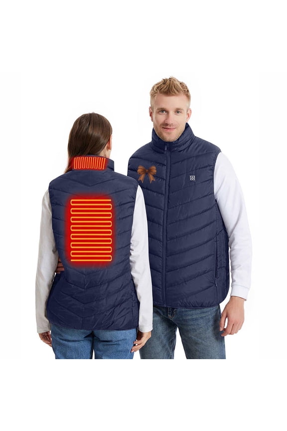 Heated Vest Women Plus Size Heated Coat for Men and Women 2 Heating Heated Jacket Winter Heating Coat Navy 4X