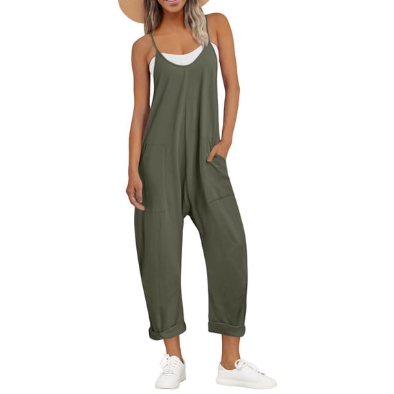 Hueook Holiday Romper Dress One Piece Vacation Travel Outfits Fashion Women Casual Cold Shoulder Jumpsuit Solid Suspender Jumpsuits Wide Pocket Leg Pant Wine 2X