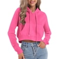 thumbnail image 1 of Hueook Hoodies for Women's Half Zip Up Hoodies Casual Long Sleeve Drawstring Sweatshirts Pullover Tops with Pockets Hot Pink L, 1 of 8
