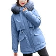 thumbnail image 1 of Hueook Jackets for Women Fall Clothes Women's Plus Size Zip Hooded Jacket Casual tops Coat with Pockets Fall Winter Fashion Cardigan, 1 of 7