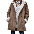 thumbnail image 1 of Hueook Jackets for Women Trendy Women Warm Quilted Jackets for Women Long Sleeve Floral Soild Puffer Jacket Coats with Pockets Khaki 4X, 1 of 5