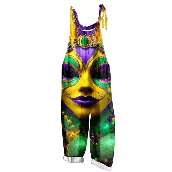 Hueook Jumpsuits for Women One Piece Sets Adjustable Cami Onesie Overalls Women's Print Sleeveless Casual Bib Jumpsuit Jumpsuit Gray 3X