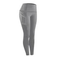 thumbnail image 1 of Hueook Leggings with Pockets for Women Tummy Control Yoga Pants Butt Lifting Women's Leggings High Waisted Women Workout Out Pocket Leggings Fitness Sports Running Yoga Athletic Pants Gray M, 1 of 8