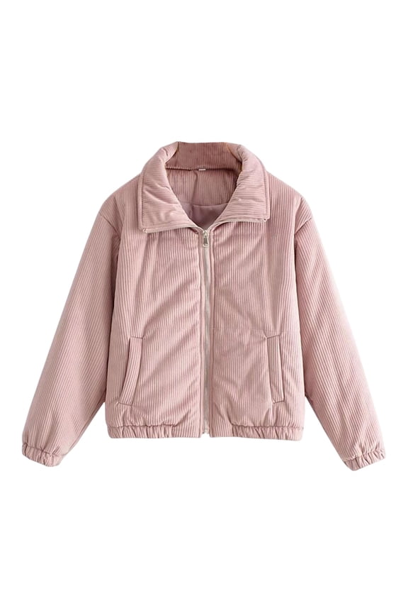 Light Jackets for Women Ladies' Casual Colored Long-sleeved Hooded Jacket Pink S